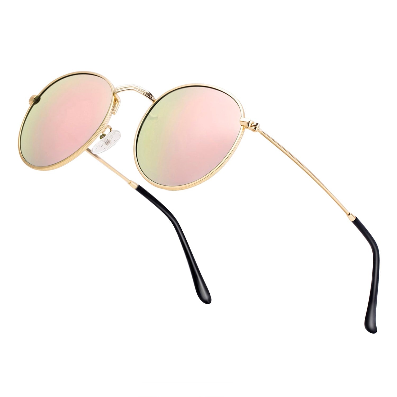 Onrtry Men's Small Round Polarized Sunglasses